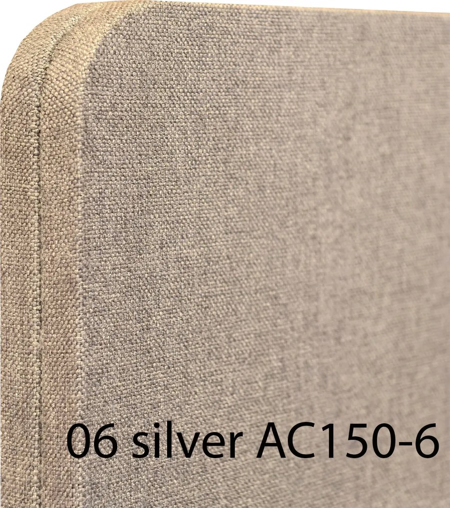 Bilnora Irodai térelválasztó paraván 160x60x2,5cm. Silver színben. Kárpitozva - 14 Dark Grey
