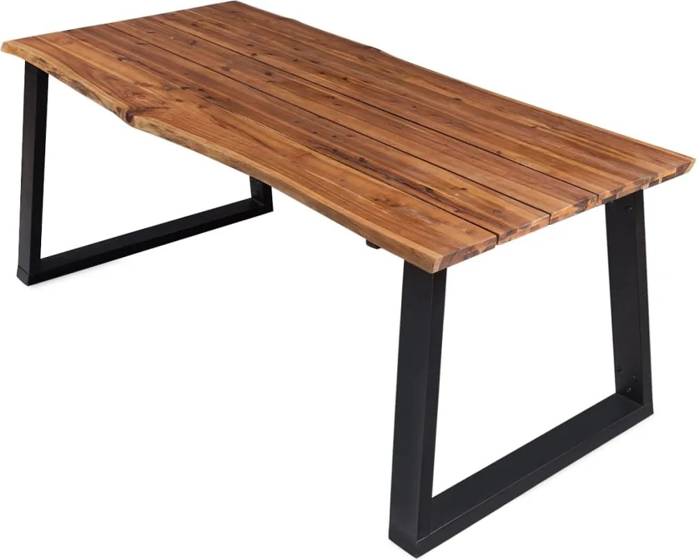 vidaXL tömör akácfa étkezőasztal 170 x 90 x 75 cm