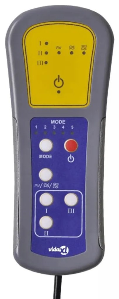kék bársony elektromos masszázsfotel