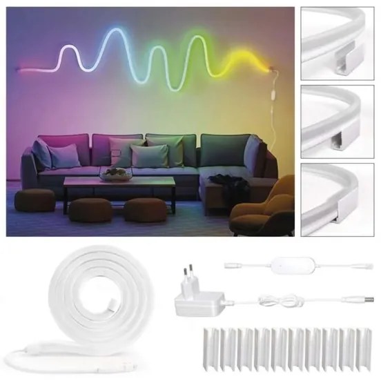 RGBIC LED Dimmelhető szalag GoSmart LED/24W/230V 3 m Wi-Fi Tuya