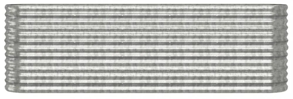 ezüstszínű horganyzott acél kerti magaságyás 224x40x68 cm