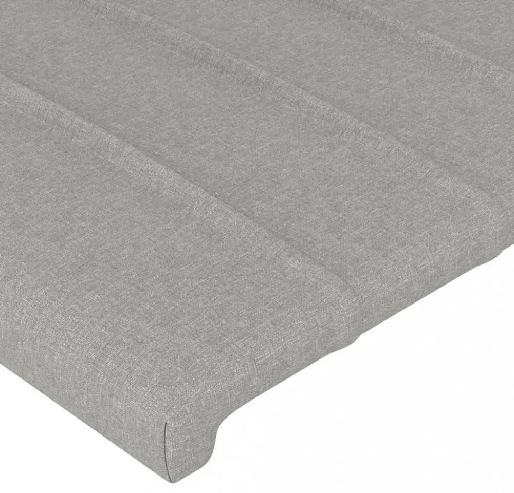 világosszürke szövet LED-es fejtámla 83 x 16 x 78/88 cm