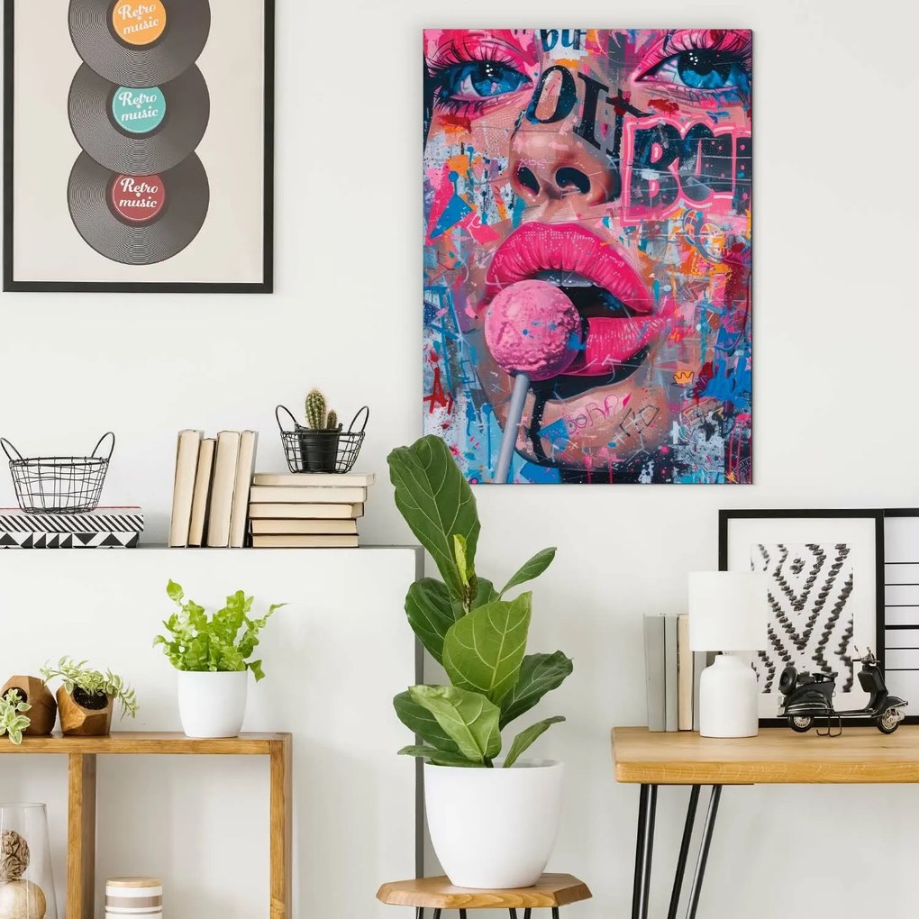 DUBLEZ | Street art kép - Nyalóka | Prémium UV nyomtatás