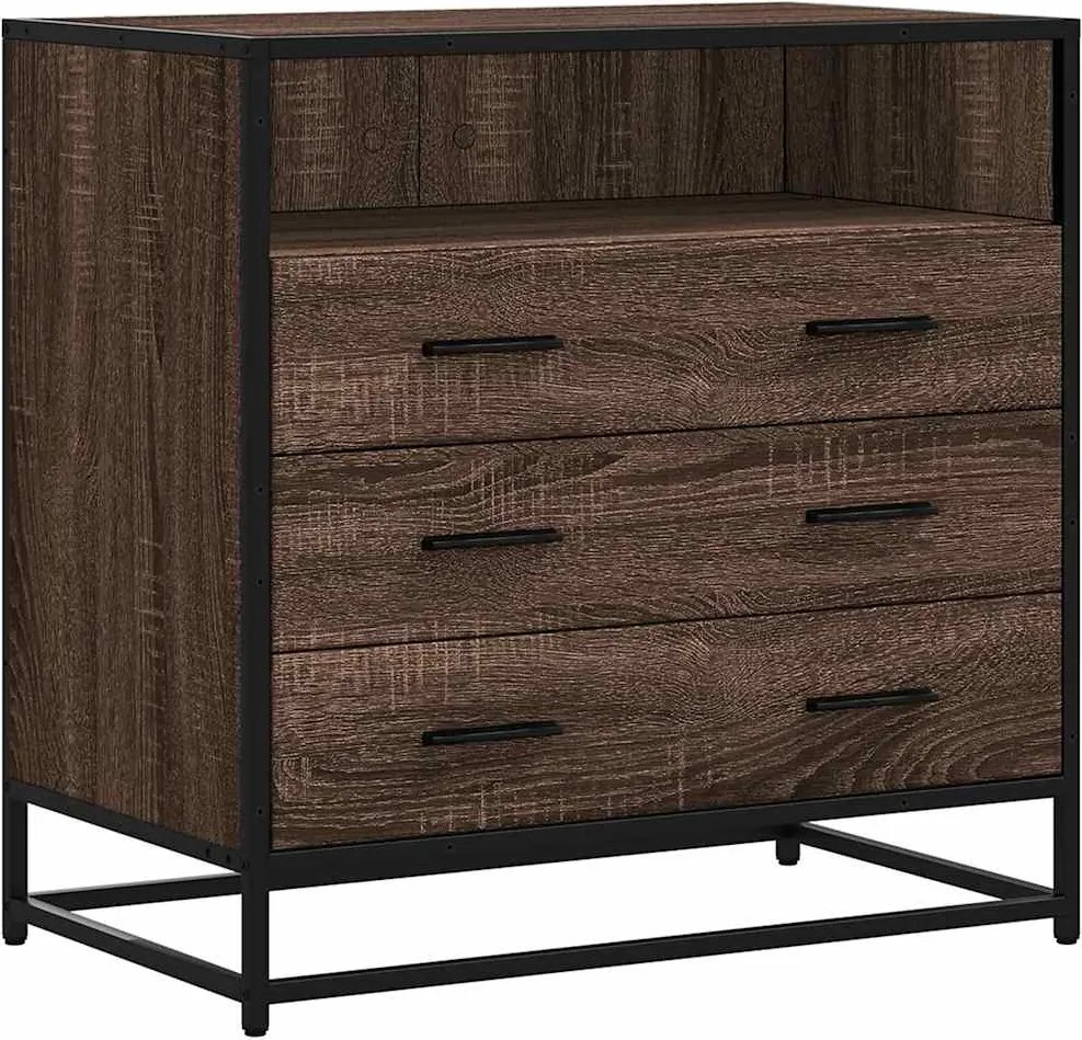 vidaXL barna tölgy szerelt fa fiókos szekrény 70x41x70 cm