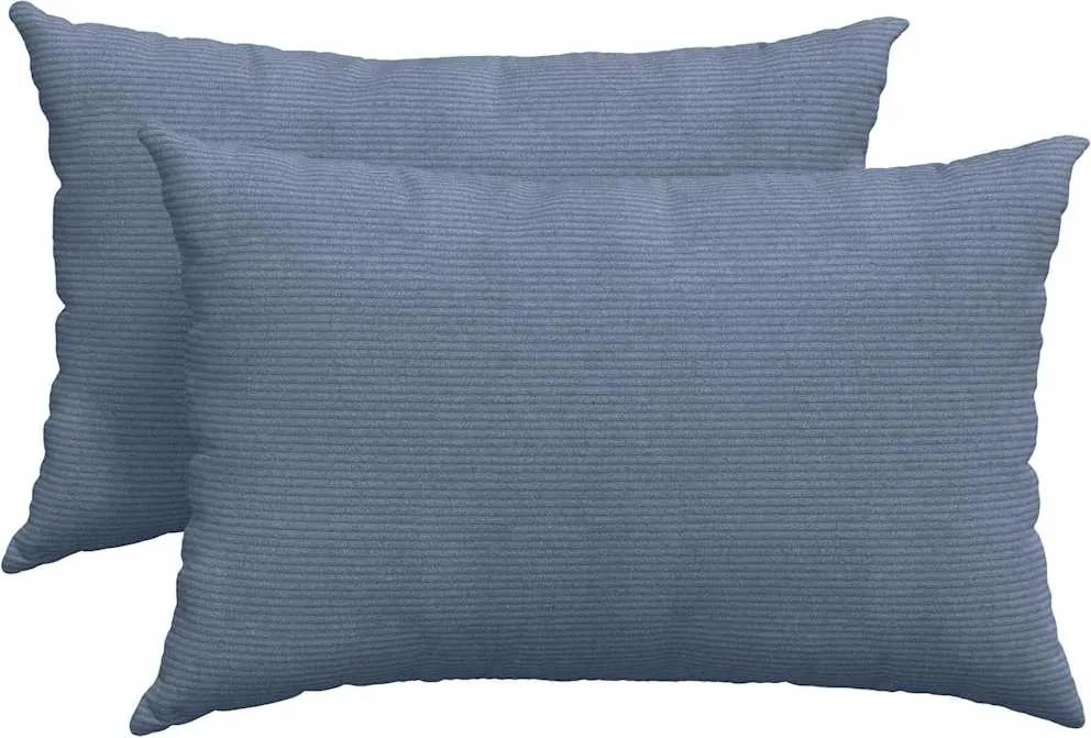 vidaXL Kanapé párnák 2 pcs Kék 60 x 40 cm Bársonyos szövet