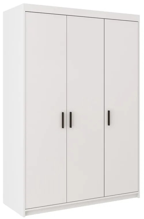 ADELINA háromajtós gardróbszekrény - 133 cm széles, fehér