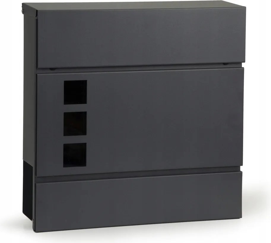 Levéltartó doboz ModernHome Antracit Újságtartóval Galvanizált acél