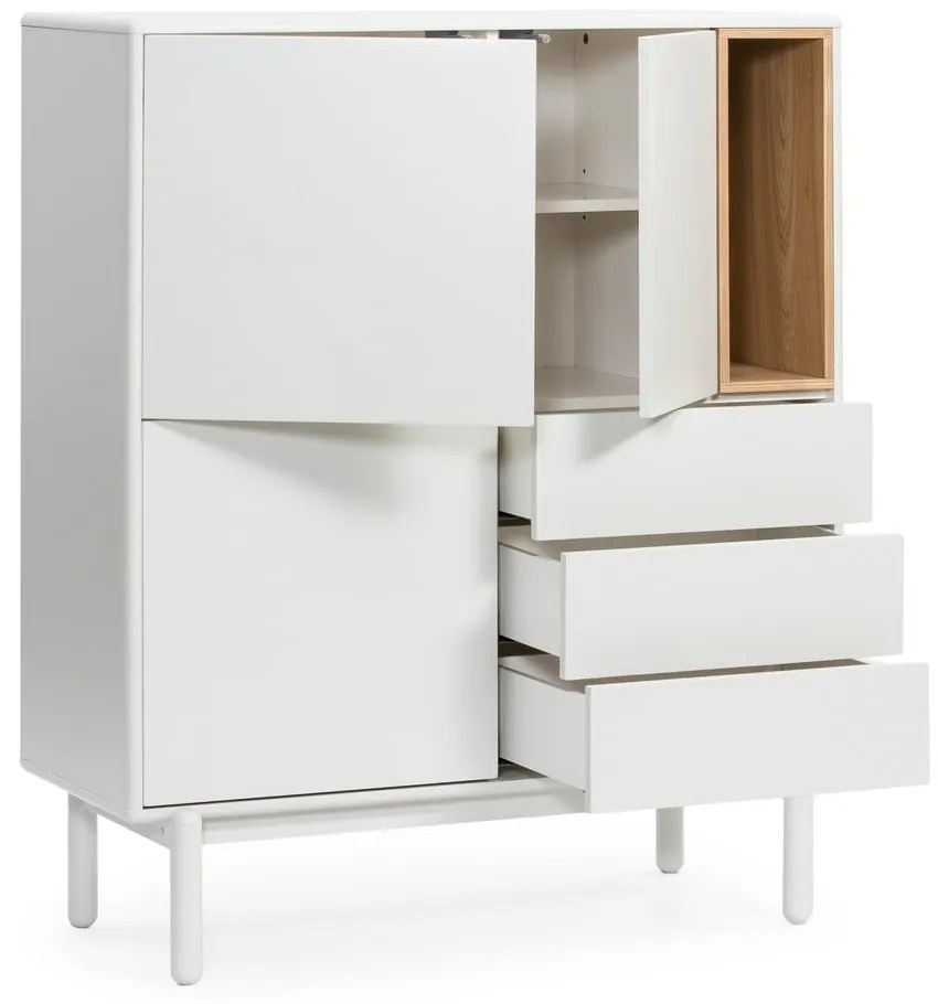 Fehér komód 100x120x40 cm Corvo – Teulat