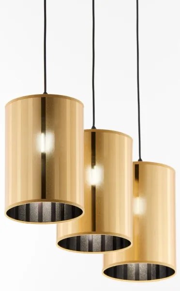 Jupiter 2092 - CORTINA zsinóros csillár 3xE27/15W/230V arany/fekete