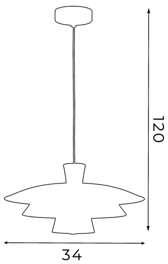 Csillár zsinóron PLATO 1xE27/15W/230V bézs/arany