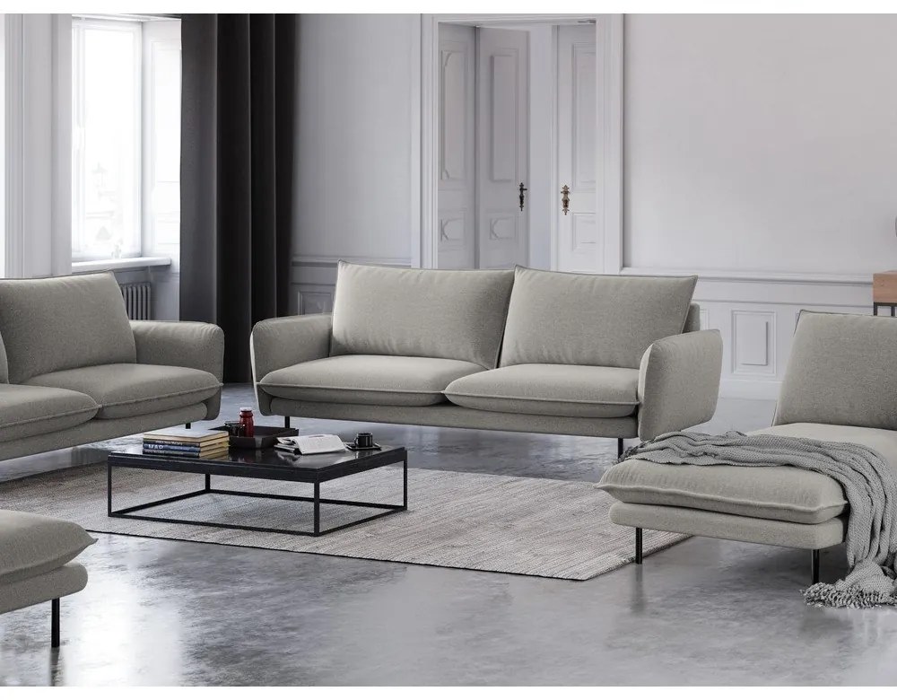Vienna világosszürke kanapé, 200 cm - Cosmopolitan Design