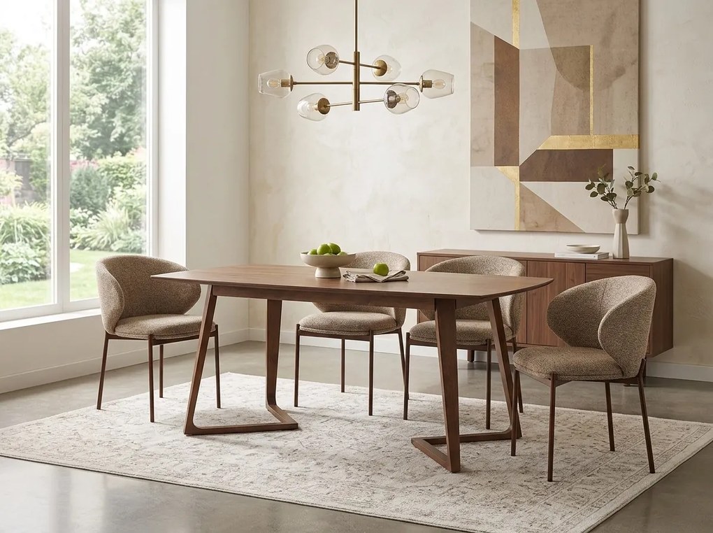 Étkezőszék KIOTO, dió/bézs