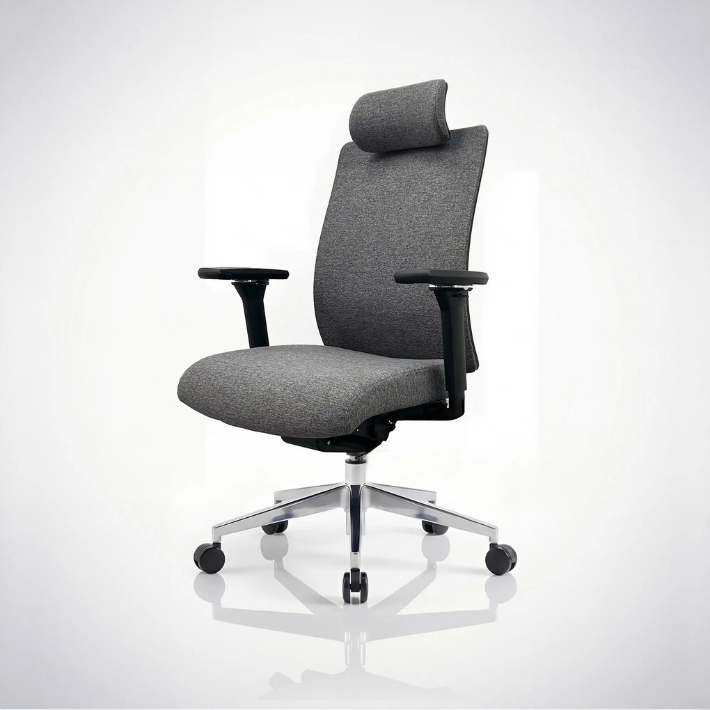 Ergonómikus, forgó irodai szék, sötét szürke: VECTOR