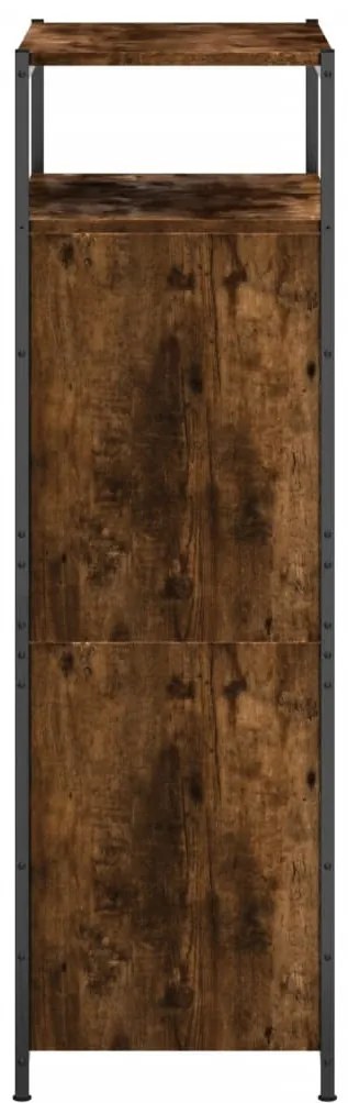 füstös tölgy színű szerelt fa cipőszekrény 60x34x112 cm