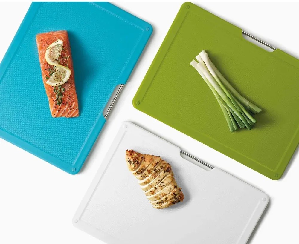 Vágódeszka készlet állvánnyal 3 db-os 23x31,5 cm Folio Slim – Joseph Joseph