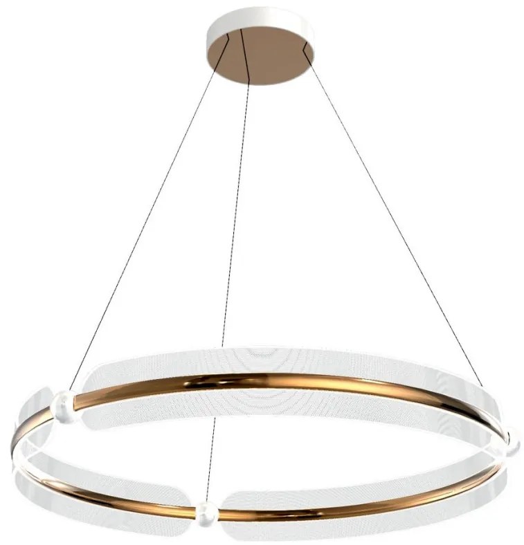 ITALUX 5900644337683 FARIS Modern Led Függesztett Lámpa Fehér, Arany LED IP20