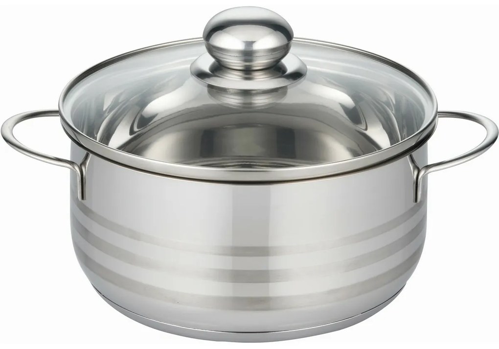 Elo 22120 Basic Rozsdamentes acél edény Brillant20 cm, 2,6 l, 2,6 l