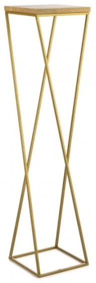 LOFT virágtartó állvány 100x24 cm arany/barna