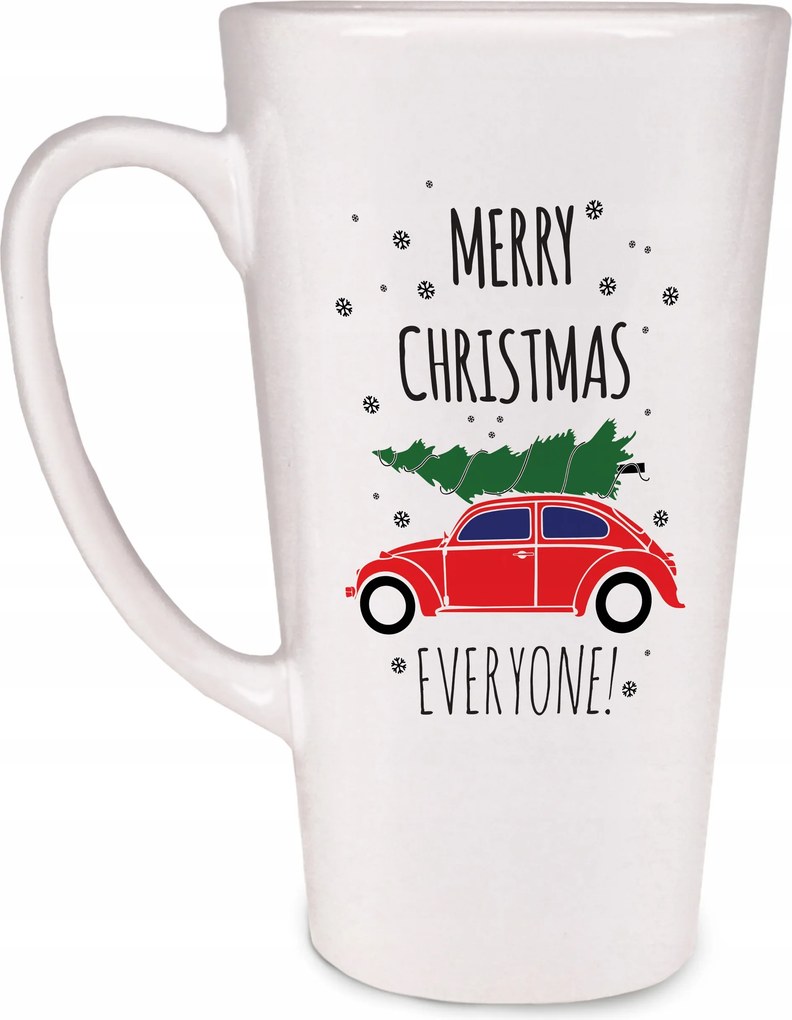 Ünnepi Latte Bögre 450 ml Kávéhoz Teához Ajándék Karácsonyra Mikulásra