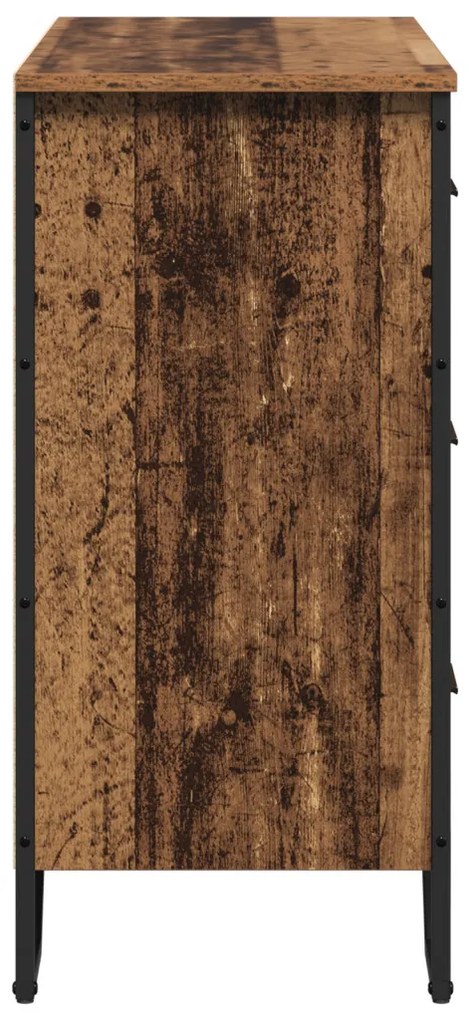Fiókos Szekrény Régi Fa 91x35.5x74.5 cm Szerelt Fa
