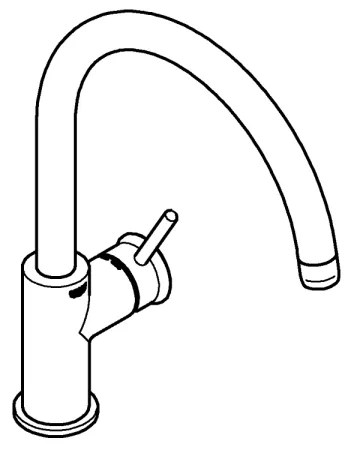 GROHE 31553001 - START CLASSIC mosogató csaptelep, fényes króm