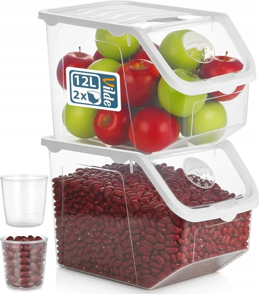 2x Tárolóedény Zöldség Gyümölcs hagyma burgonya fokhagyma konyhai tárolás