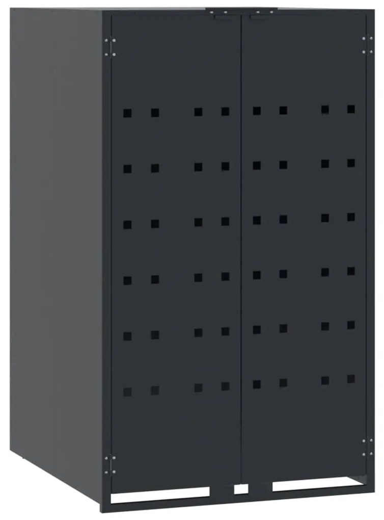 antracit acél tároló 4 szemeteskukához 276 x 79 x 117 cm
