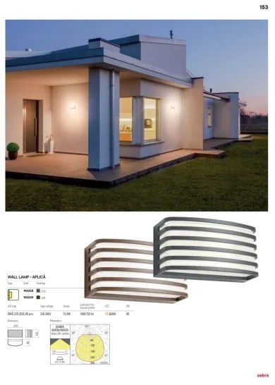 Redo 90039 - LED Kültéri fali lámpa SEBRA LED/15W/230V IP65