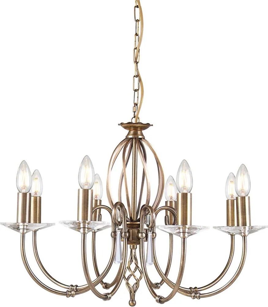 Elstead Lighting AEGEAN AG8-AGED-BRASS Csillár 8x60W/E14