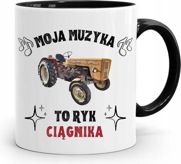 Gazdálkodóknak Fekete Bögre Traktor Üvöltés Ajándék fényképes nyomtatással