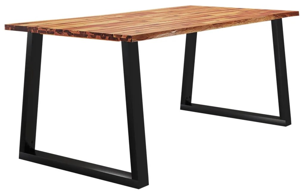 tömör akácfa étkezőasztal természetes éllel 180 x 90 x 75 cm
