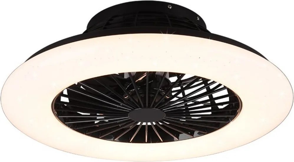 TRIO R62522132 STRALSUND Ventilátoros lámpa Fekete LED IP20