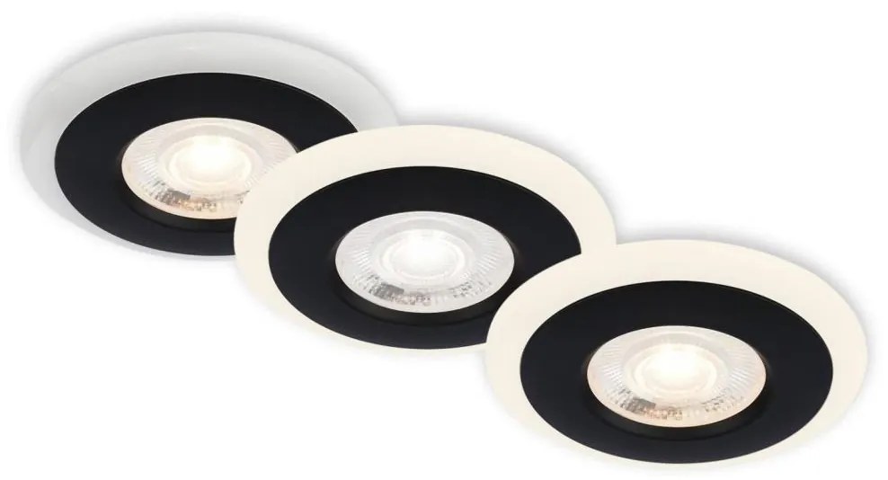 Briloner 7039-035 - KÉSZLET 3x LED Fürdőszobai beépíthető lámpa LED/5W/230V IP44