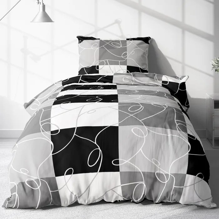 Pamut ágynemű PURA GREY 4 részes 140x200 cm