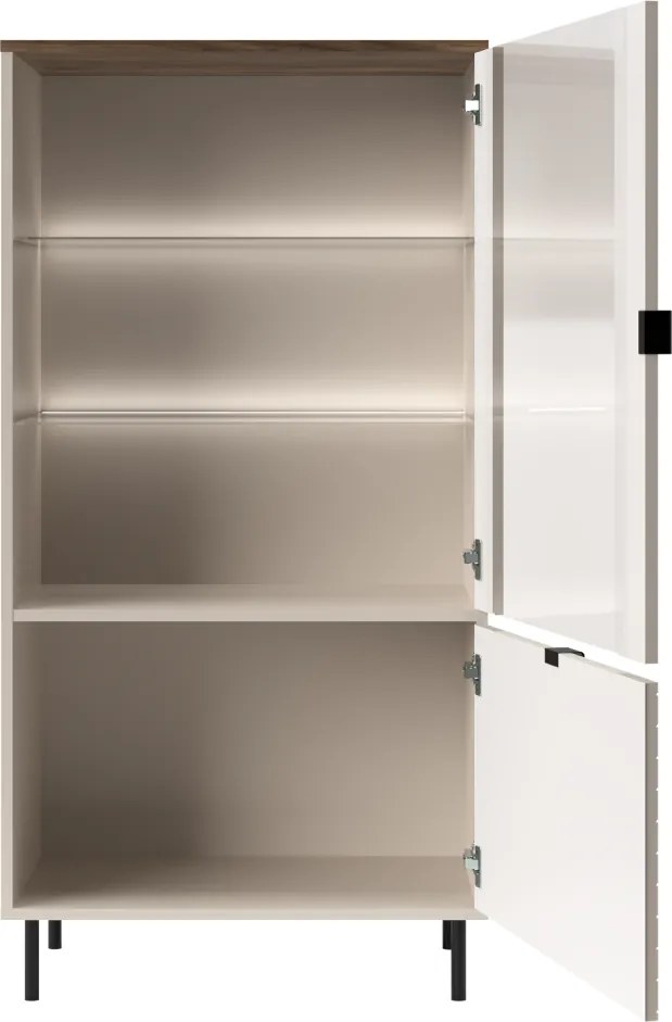 Alacsony vitrin, kasmír/castello tölgy, EYCO 1D1W