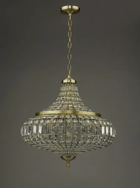 Där Lighting ASM0675 - ASMARA láncra szerelt csillár 6xE14/40W/230V, sárgaréz