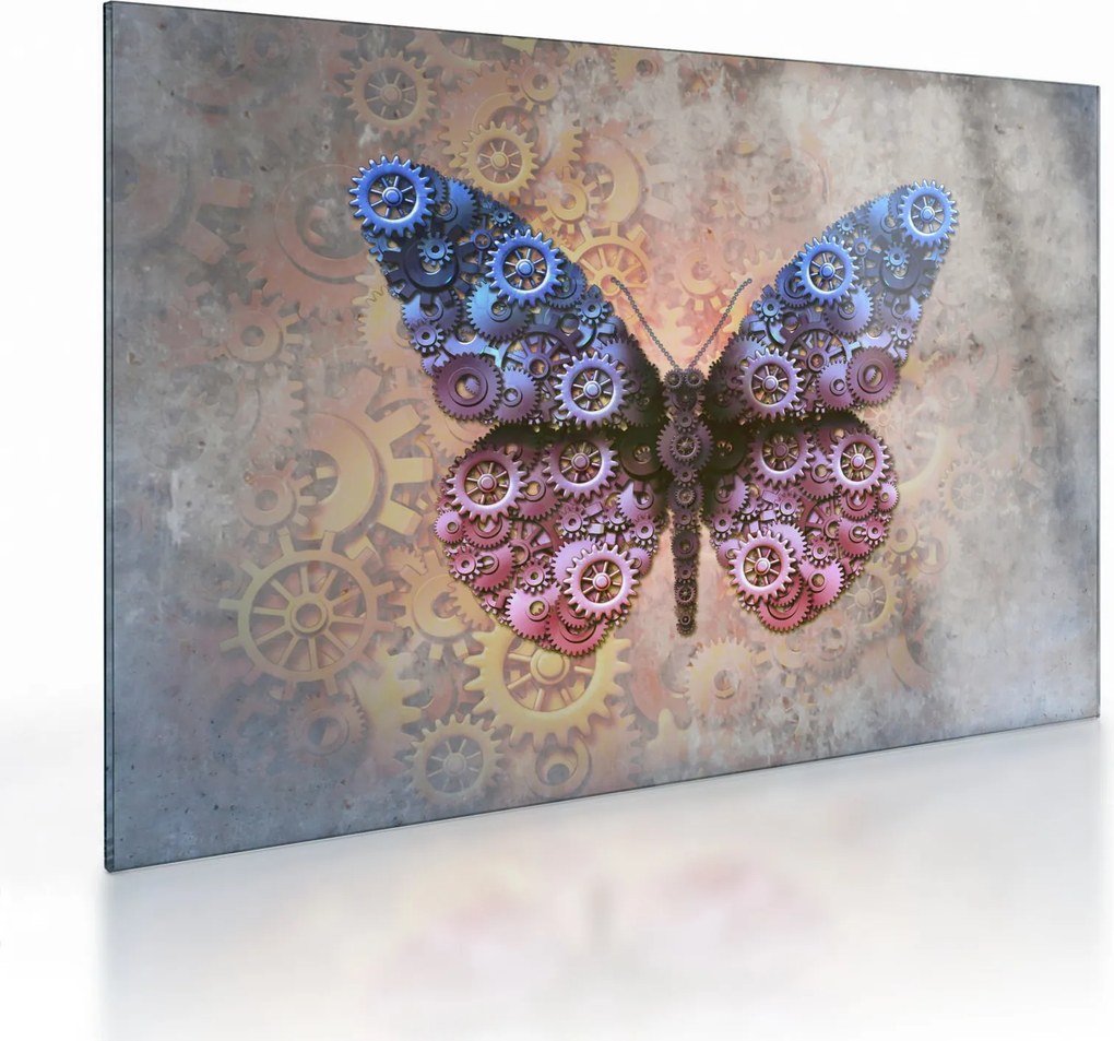 Kép - Steampunk pillangó (üvegen) (70x50 cm)