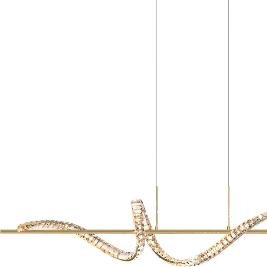 ZUMA LINE MD3170-1-3GT ATHESA Modern Led Függesztett Lámpa Arany LED IP20
