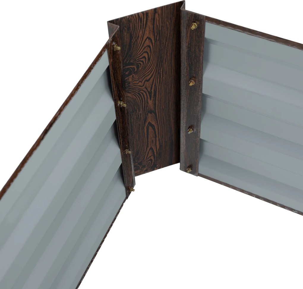 Magasított virágágy, barna, acél, NONKY TYP 6