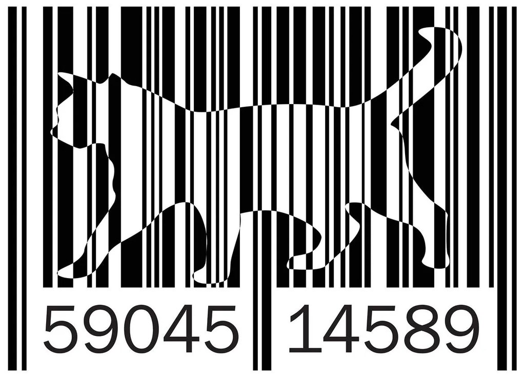 Fotótapéta - Vonalkód - macska (152,5x104 cm)