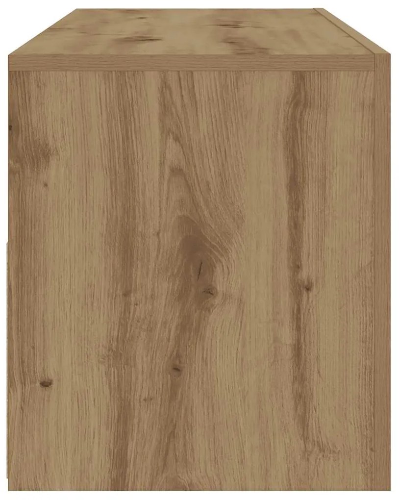 2 db kézműves tölgy színű éjjeliszekrény LED-del 60 x 35 x 40cm