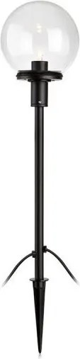 MARKSLÖJD 107283 GARDEN24 Modern Kültéri Állólámpa Fekete, Átlátszó LED IP44
