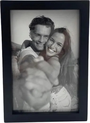 Képkeret 10x15cm barna széles