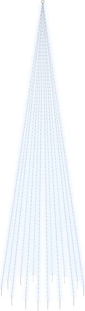 vidaXL karácsonyfa zászlórúdon 1134 hideg fehér LED-del 800 cm