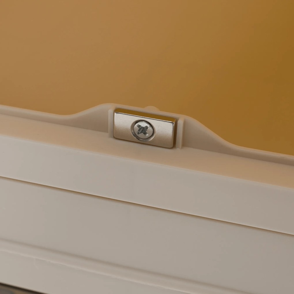 Összecsukható szekrény, fehér/barna, műanyag, POSA TYP 1