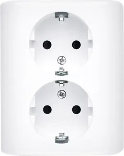 Simon 54 Dupla aljzat Schuko Skandináv Rekeszek Fehér EGSZ2SPZ