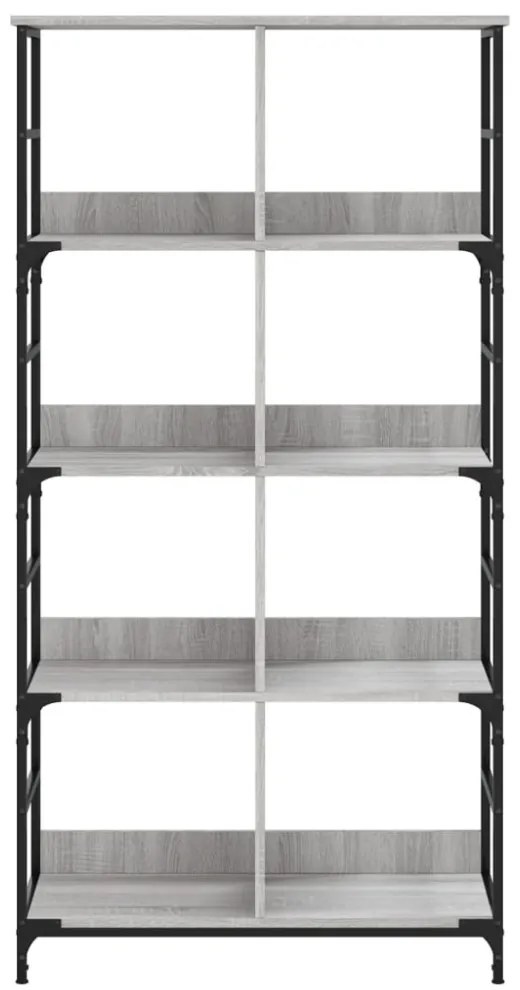 szürke sonoma színű szerelt fa könyvespolc 78,5 x 33 x 153 cm