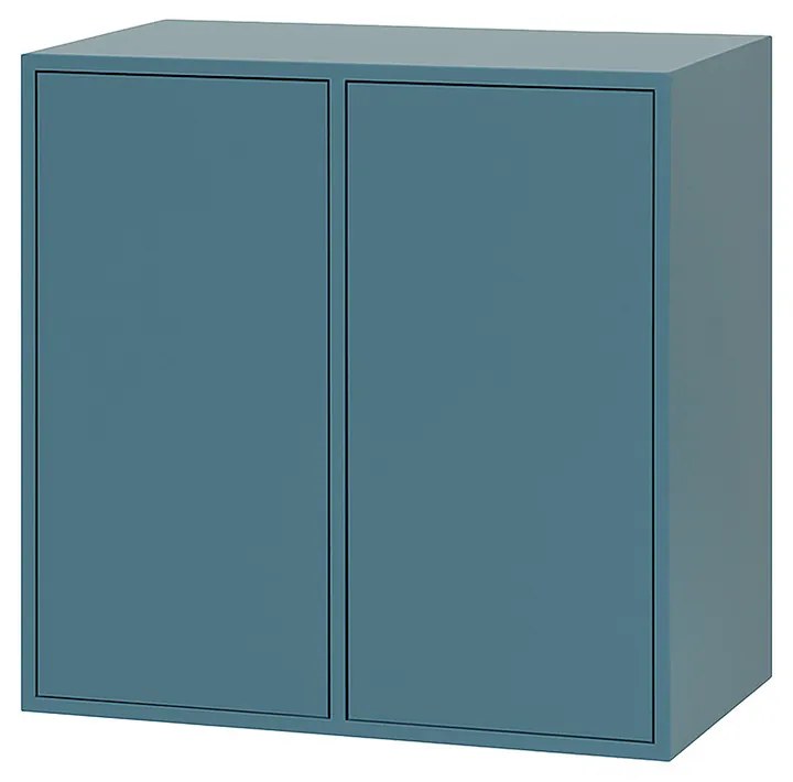 Boxie 2 ajtós fali szekrény 80x80x37 cm petrol kék