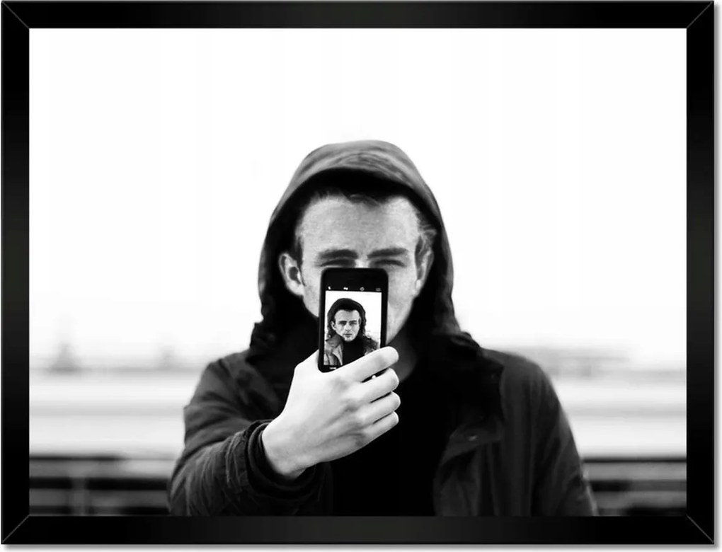 Poszterek keretben 40x30 Selfie James Dean Kapucni