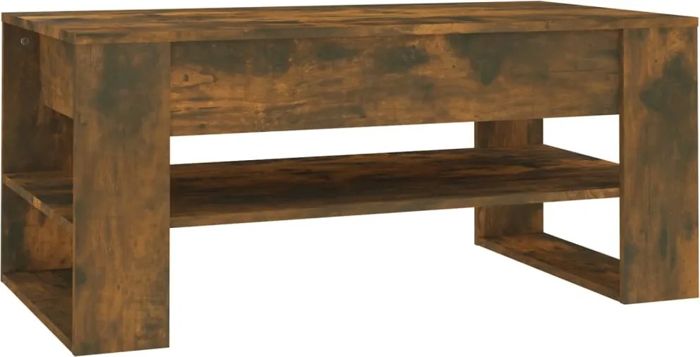 vidaXL füstös tölgy színű szerelt fa dohányzóasztal 102 x 55 x 45 cm